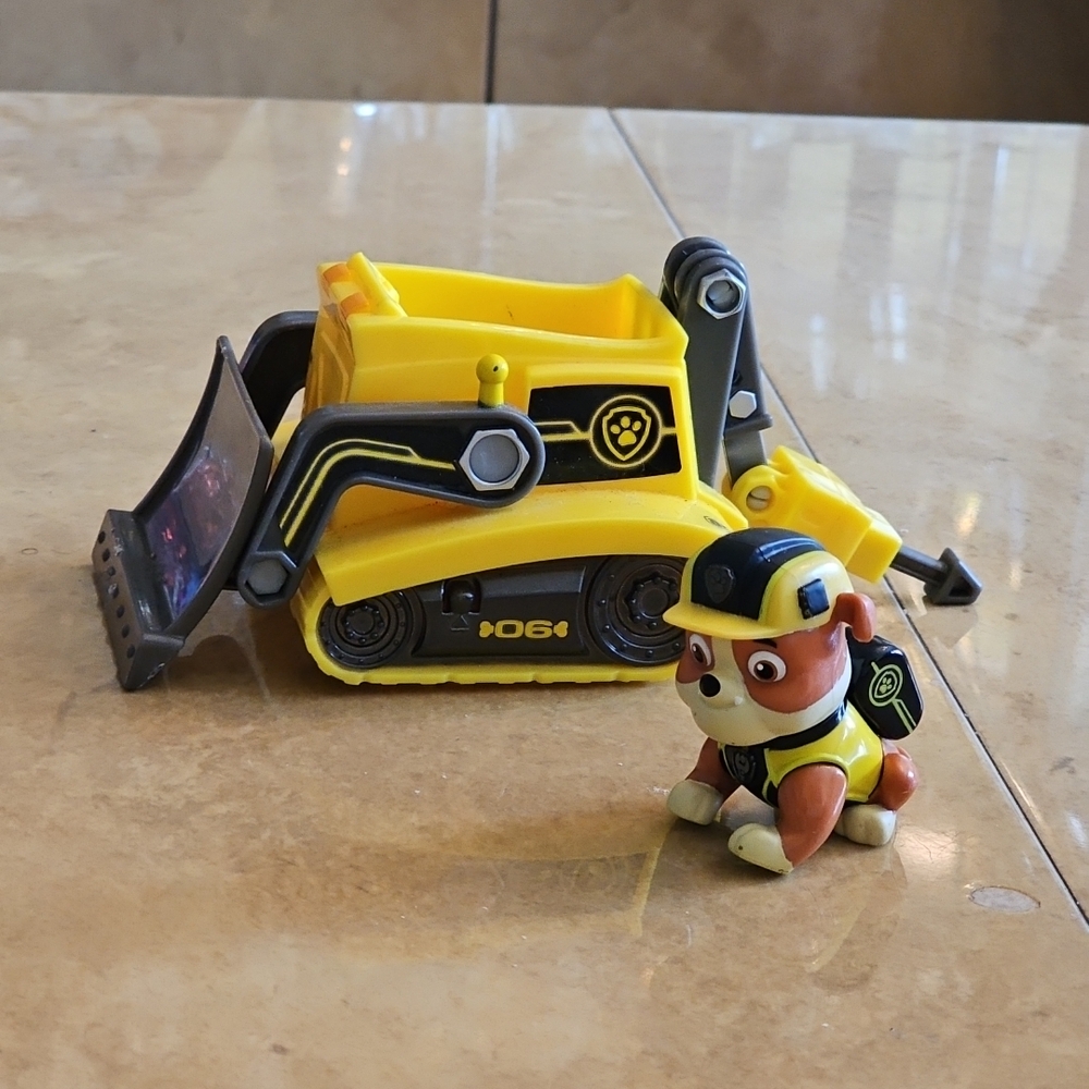 Paw Patrol Rubble Construction Vehicle Toy - Yellow and Black